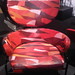 Red Leather Chair from Galerie du Passage and Galerie Natalie Seroussi in Paris at www.padlondon.net