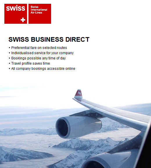 swiss airlines business direct